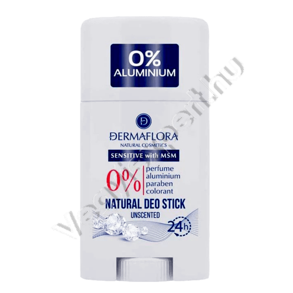 Dermaflora Natural Deo Stick Sensitive 50 ml – Gyengéd Védelem Érzékeny Bőrre, MSM-mel