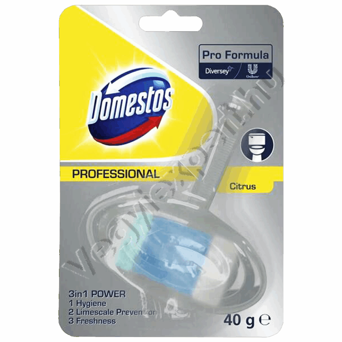 wcillatositok_001 Domestos Professional 3in1 WC frissítő Citrus 40 g - Image 1