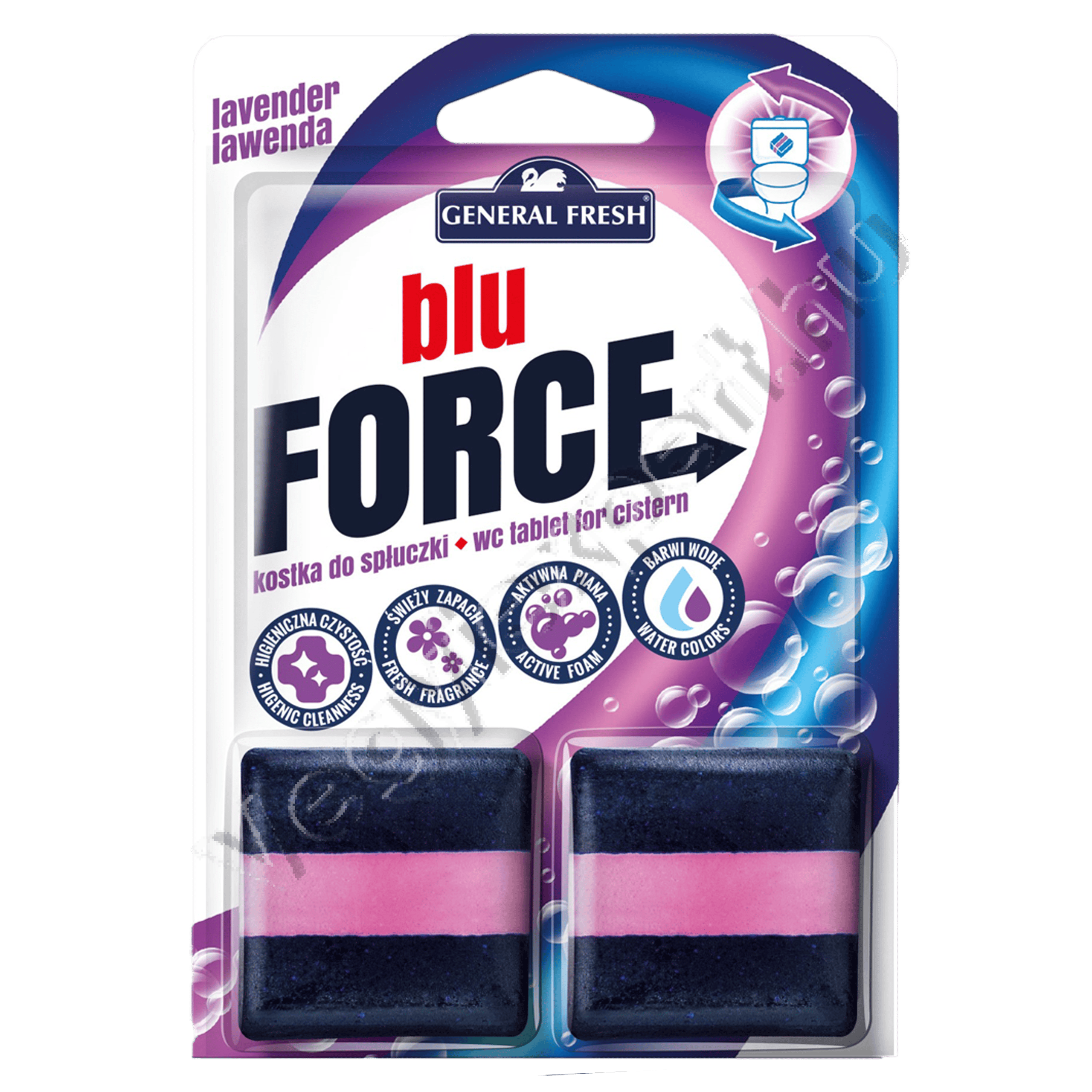 wcillatositok_021 General Fresh Force WC frissítő kocka levendula 100 g (2 x 50 g) - Image 1