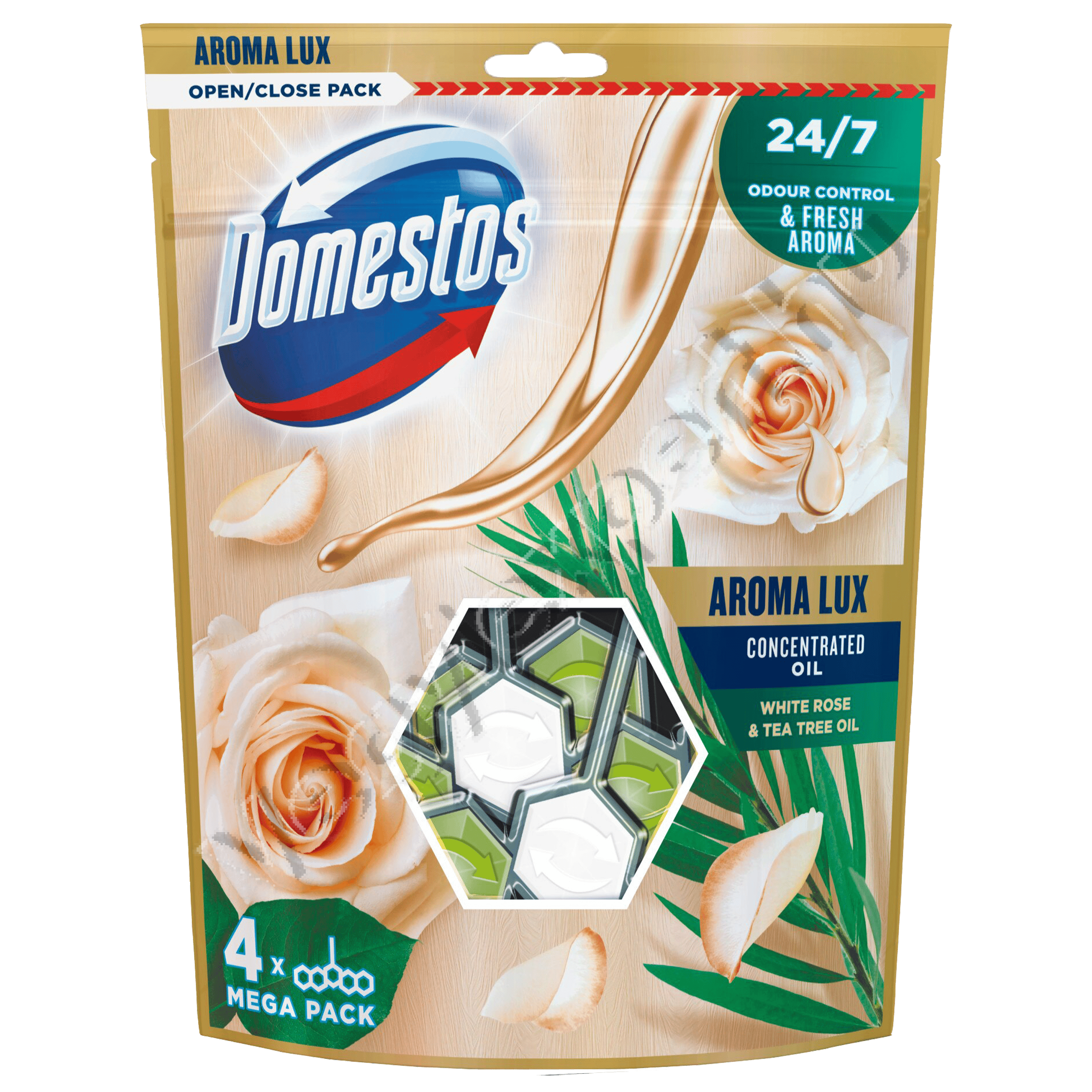 wcillatositok_028 Domestos Aroma Lux WC Illatosító - 4 x 55 g - Image 1