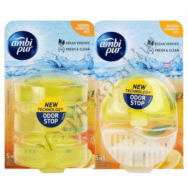 Ambi Pur Mega pack wc illatosító lemon & mandarin utántöltő készülék+4*55 ml