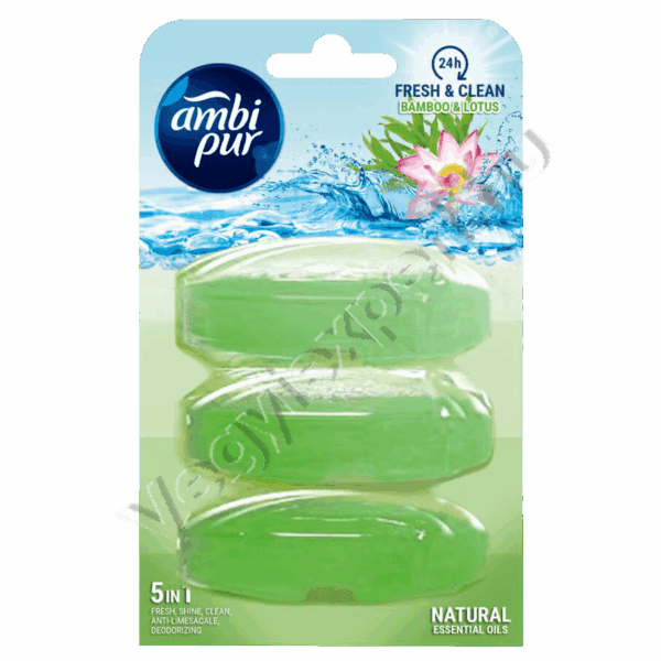 Ambi Pur WC Illatosító Utántöltő – Bamboo & Lotus (3×55 ml)