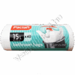 Paclan Fürdőszobai intim tartóba köthető füles szemeteszsák 15 literes 40 db