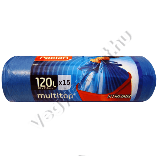 Paclan Multitop Strong köthető füles szemeteszsák 120 literes 15 db