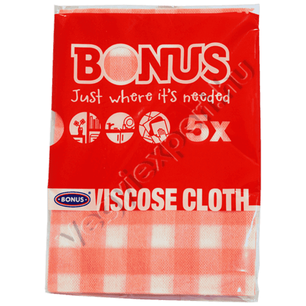 Bonus Kockás Mintázatú Viszkóz Mosogatókendő 5 db – Praktikus és Tartós Konyhai Tisztítókendő