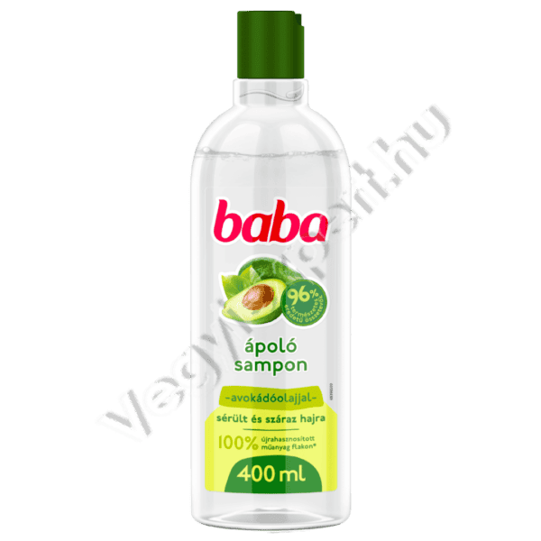 Baba ápoló sampon avokádó olajjal sérült és száraz hajra 400 ml
