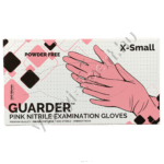 Guarder nitril prémium púdermentes pink vizsgálókesztyű X-Small 100 db