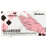 Guarder nitril prémium púder pink vizsgálókesztyű M 100 db