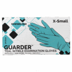 Guarder nitril prémium púdermentes kékeszöld vizsgálókesztyű X-Small 100 db