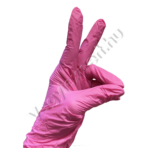 Guarder nitril prémium púder pink vizsgálókesztyű M 100 db - Image 2