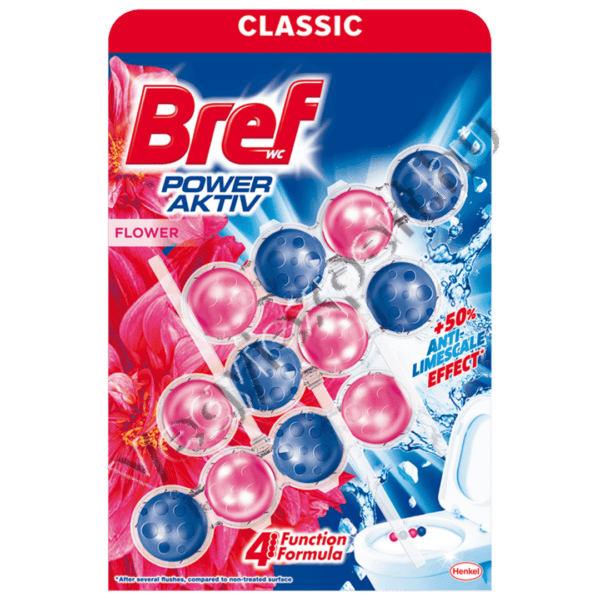 Bref Power Aktiv WC frissítő Flower 150 g (3 x 50 g)