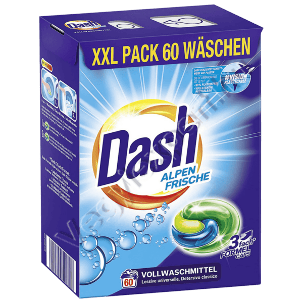 Dash Alpen Frische 3 az 1-ben mosókapszula XXL gazdaságos csomag 60 db