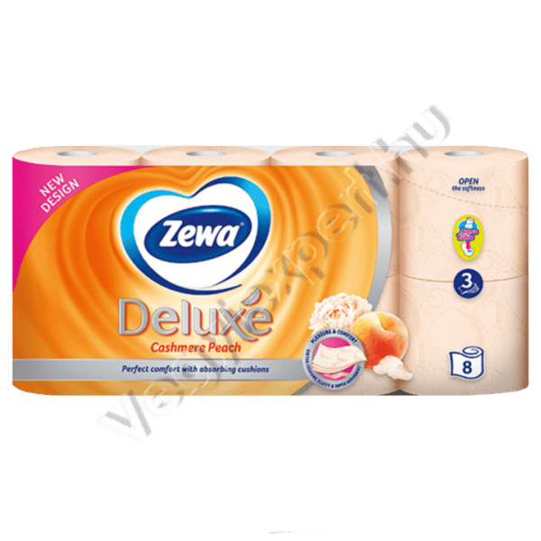 Zewa Deluxe toalettpapír Cashmere Peach 3 rétegű 8 db