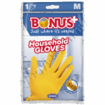 Bonus háztartási gumikesztyű M-es sárga 1 pár
