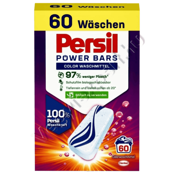 Persil Power Bars Color Tabletta 60 db – Fenntartható és Hatékony Mosás Színes Ruhákhoz