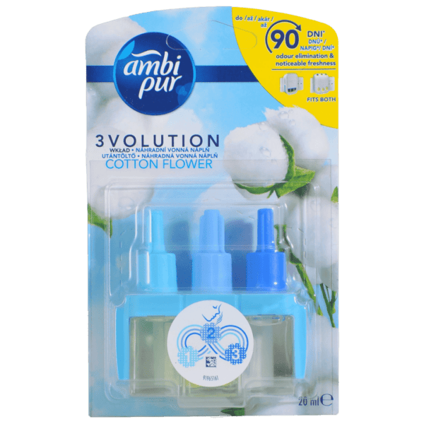 Ambi Pur 3volution elektromos utántöltő Cotton Flower 20 ml