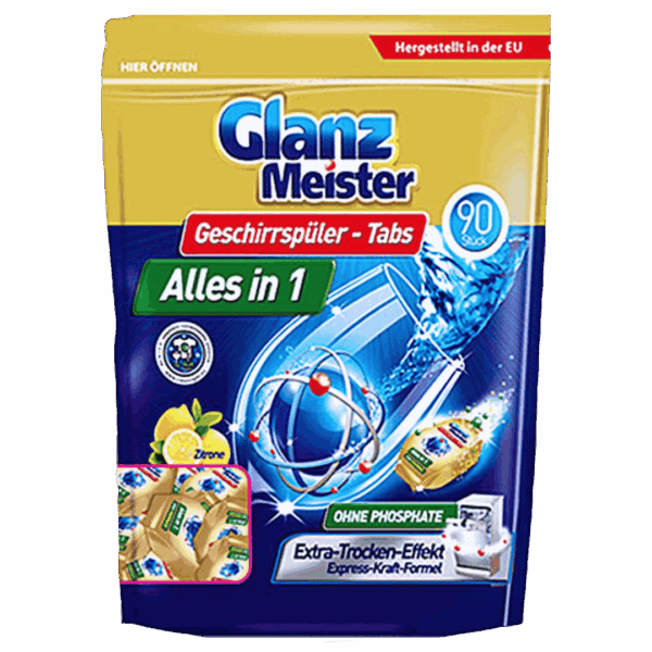 Glanz Meister Alles in 1 mosogatógép tabletta 90 db
