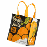 Ökotáska 100%-ban újrahasznosított bevásárló táska orange juice
