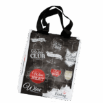 Ökotáska 100%-ban újrahasznosított bevásárló táska wine