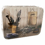 Banquet levendulás fém tároló doboz 6 rekesszel