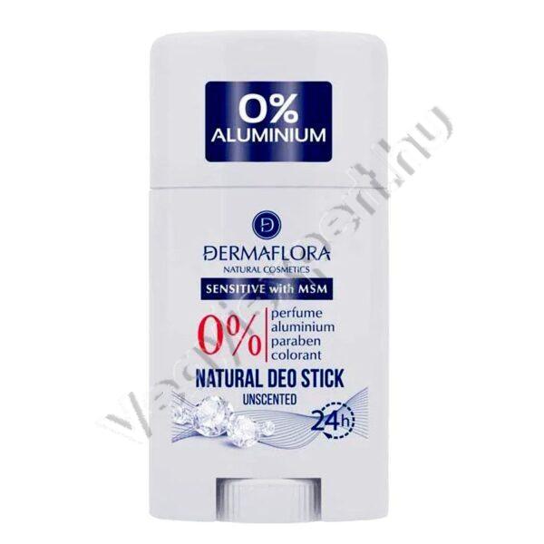 Dermaflora Natural Deo Stick Sensitive 50 ml – Gyengéd Védelem Érzékeny Bőrre, MSM-mel