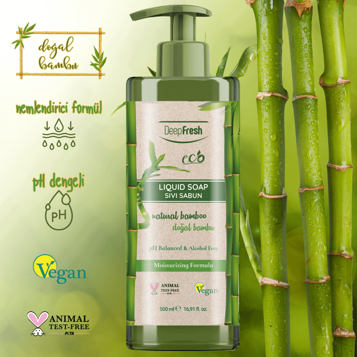 folyekonyszappanok_085 Deep Fresh Natural Folyékony Szappan – 500 ml - Image 2