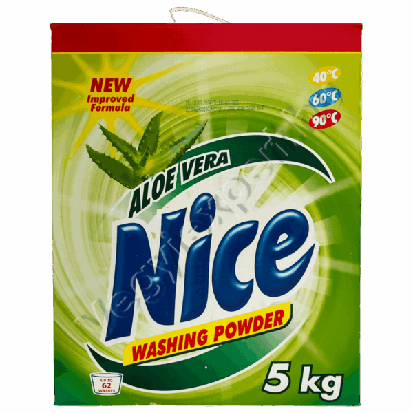Nice Washing Powder Univerzális Mosópor – Aloe Vera Illattal, 5 kg (62 mosás)