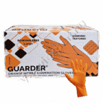 Guarder Orange Nitril Prémium Púdermentes Vizsgálókesztyű – L (100 db)