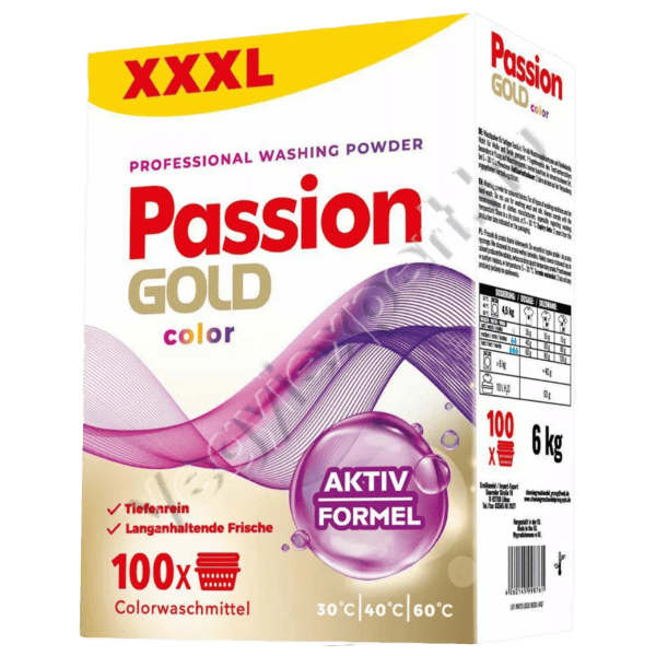 Passion Gold Színes Ruhákhoz Mosópor, 100 Mosás, 6 kg