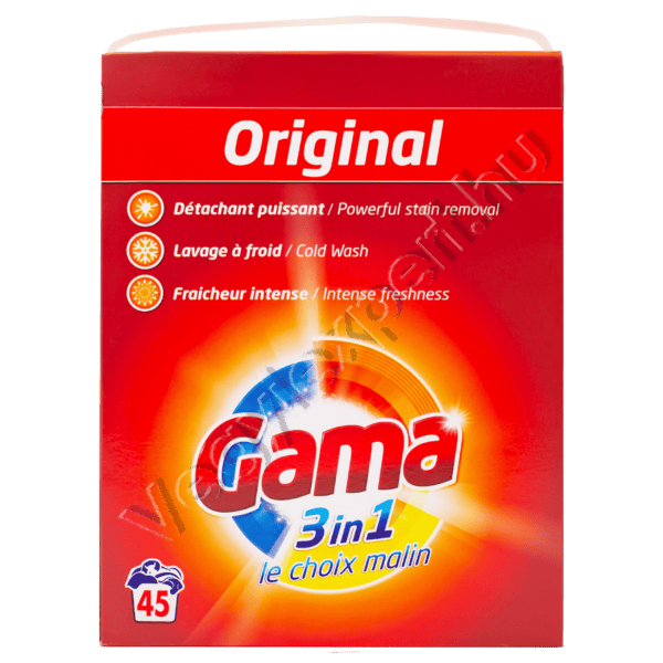 Gama 3 az 1-ben Original mosópor 2,925 kg