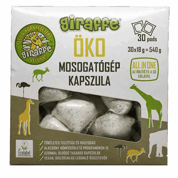 Giraffe Öko Mosogatógép kapszula – 30 db x 18 g