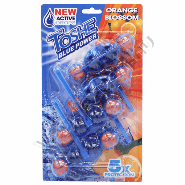 Toshe WC Illatosító Golyó - Orange Blossom blue power 4 x 55 g