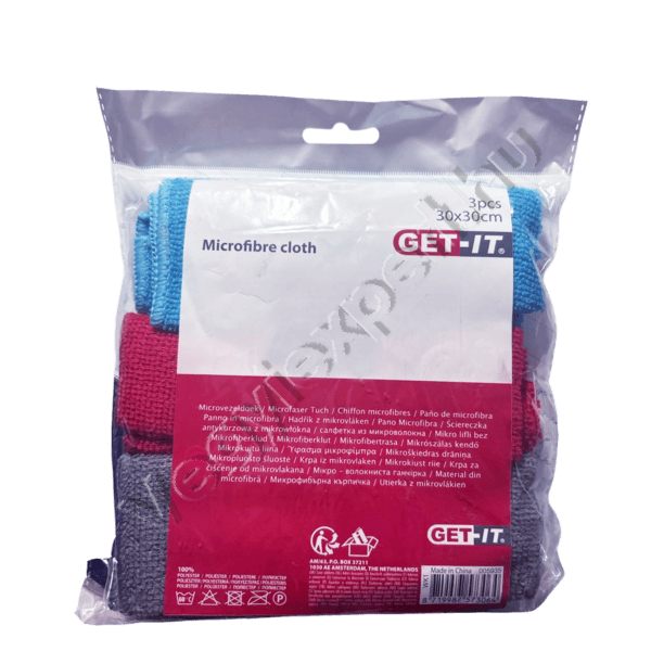 Get-It Mikroszálas törlőkendő 30x30 cm – 3 db