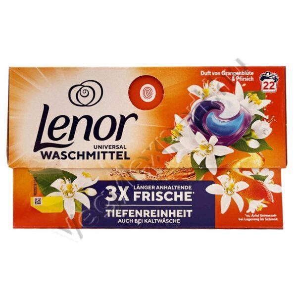 Lenor Universal Pods Mosókapszula – 22 db Duft von Orangenblüten & Pfirsich