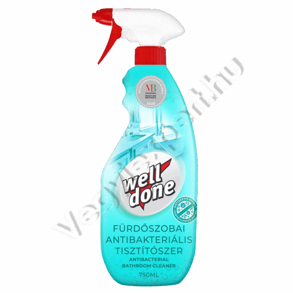 Well Done Fürdőszobai Antibakteriális Tisztítószer 750 ml – Higiénikus ragyogás minden felületen