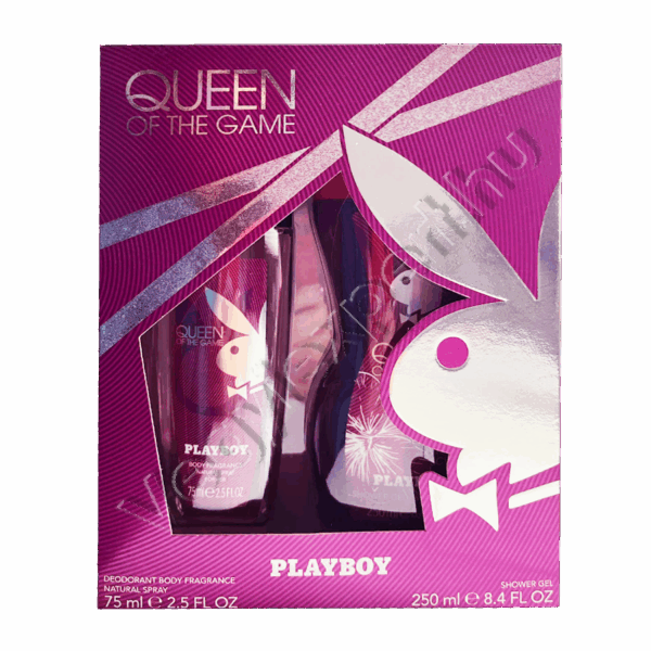 Playboy QUEEN Of The Game Díszdobozos szett Natural Spray 75 ml + Shower Gel 250 ml