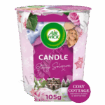 Air Wick illatgyertya Cosy Cottage – Frosted Rose & Mistletoe 105 g Stacey Solomon ajánlásával