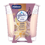 Glade Limitált kiadás – Vanilla cream & Cookies illatgyertya 112 g