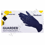 Guarder black nitril prémium púdermentes vizsgálókesztyű M 100 db