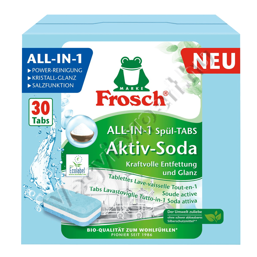 tablettak_007 Frosch All in 1 Mosogatógép tabletta Aktív Szóda 30 db - Image 1