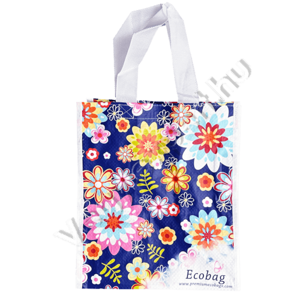 Ökotáska 100%-ban újrahasznosított bevásárló táska Flower