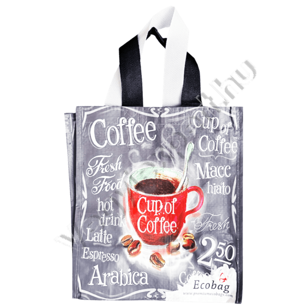Ökotáska 100%-ban újrahasznosított bevásárló táska Coffee