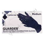 Guarder black nitril prémium púdermentes vizsgálókesztyű 3,6 g/db M 100 db