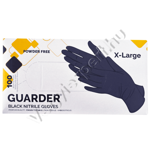 Guarder black nitril prémium púdermentes vizsgálókesztyű XL 100 db