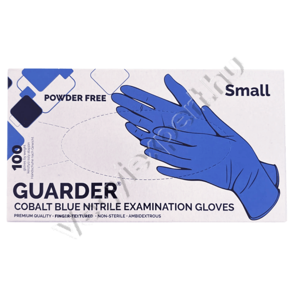 Guarder Blue nitril prémium púdermentes vizsgálókesztyű 3,6 g/db S 100 db