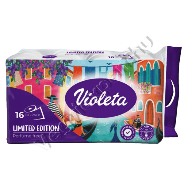Violeta Premium Limited Edition toalettpapír – Parfümmentes, 3 rétegű, 16 tekercs
