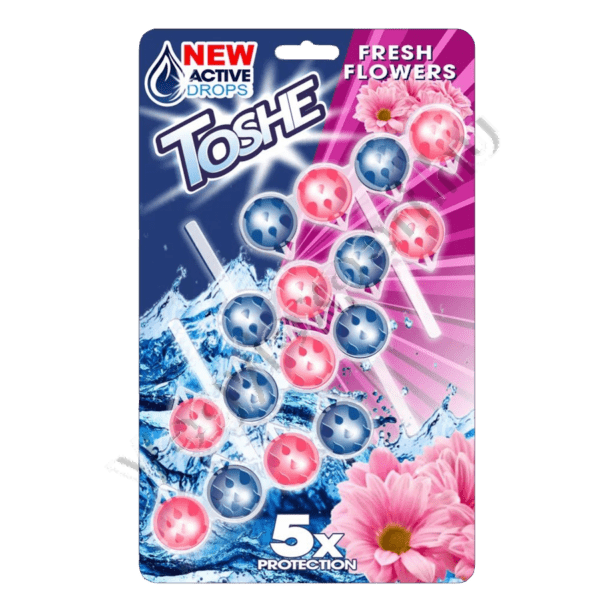 Toshe WC Illatosító Golyó – Fresh Flowers 4 x 55 g