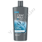 Dove Men+Care Clean Comfort 3 az 1-ben Tusfürdő – Testre, Arcra és Hajra 700 ml