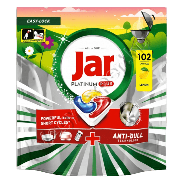 Jar Platinum Plus mosogatógép tabletta Lemon – 102 db