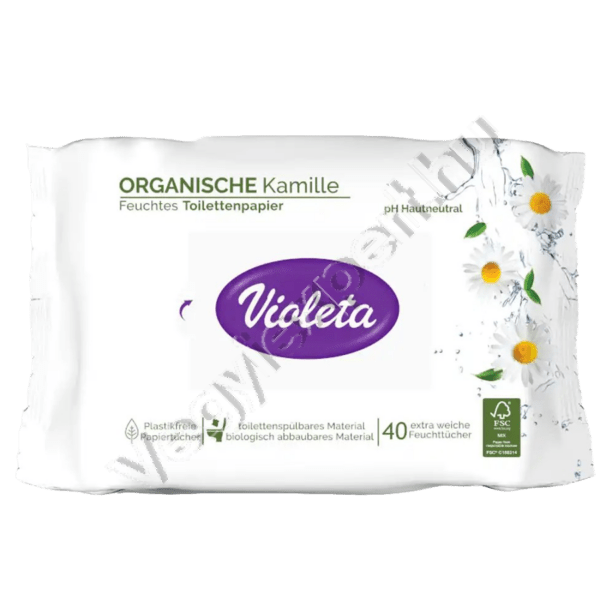 Violeta nedves toalettpapír körömvirág 40 db